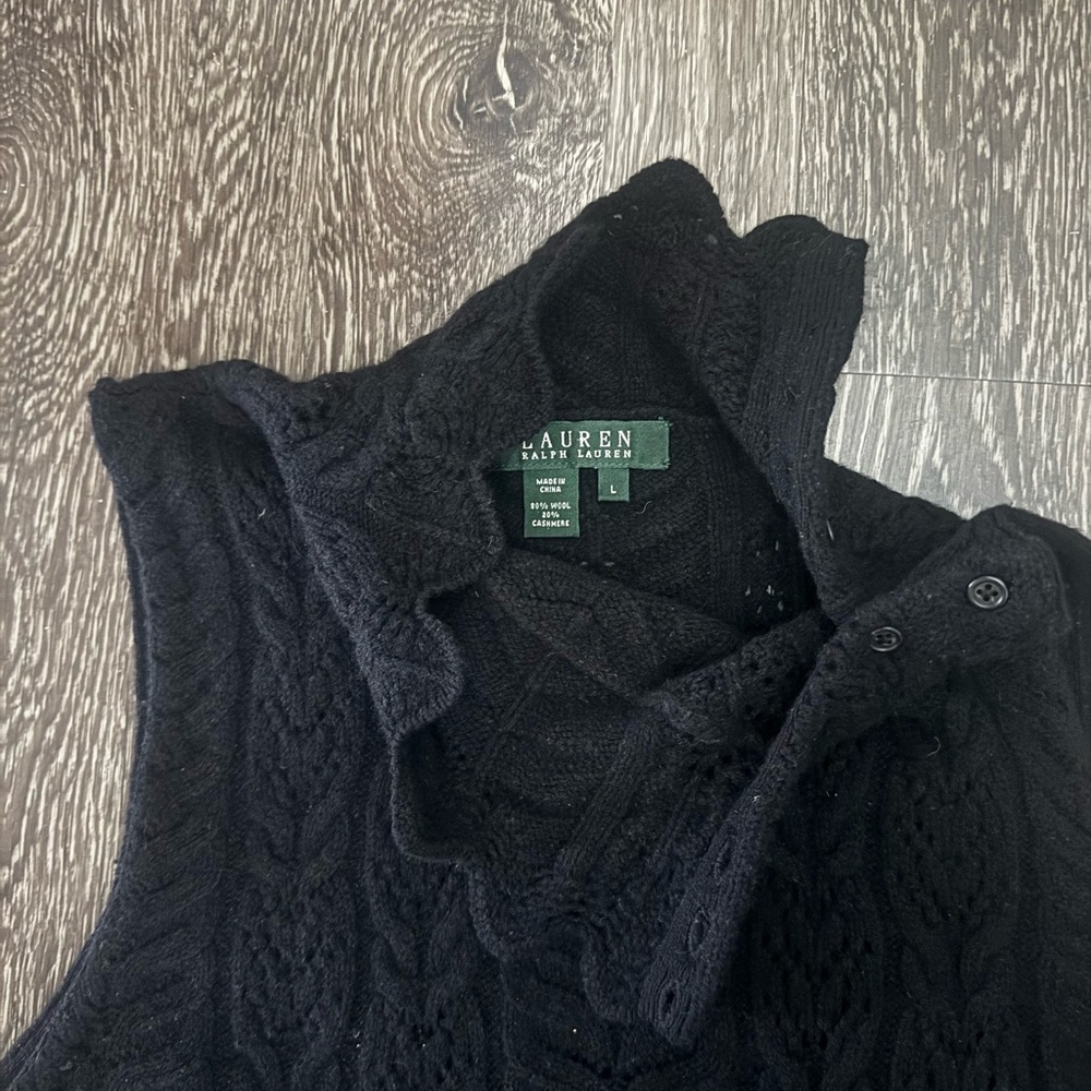 Ralph Lauren Black Cowl Neck Sweater